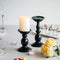 pillar candle holders set of 2