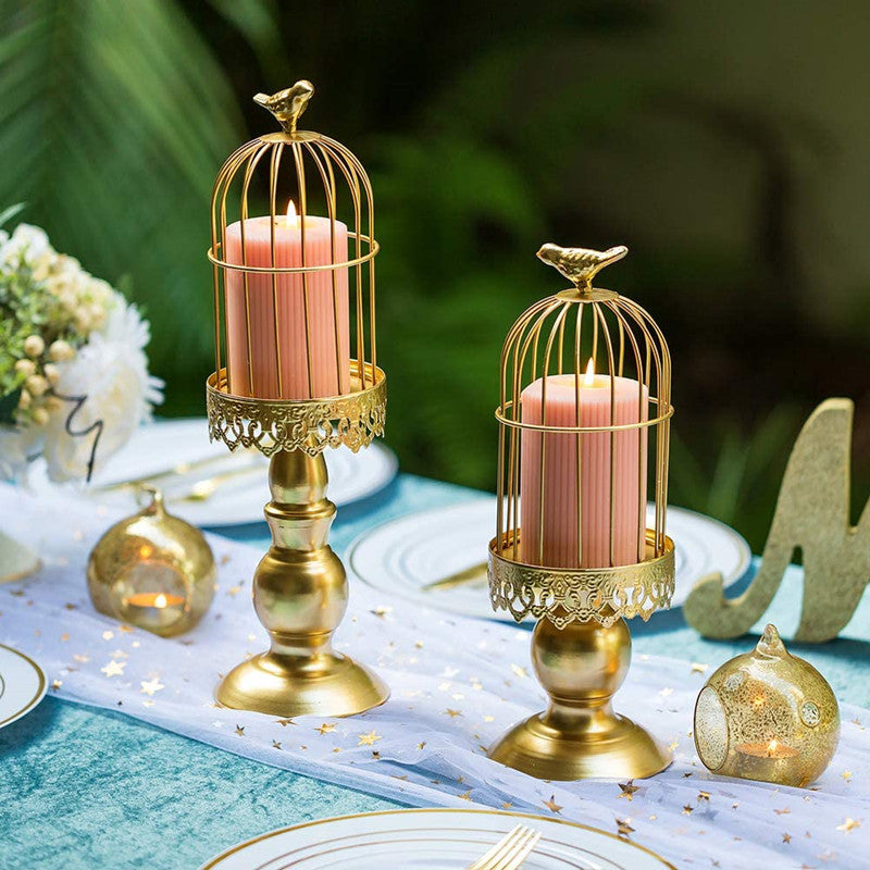 decorative birdcage candle holders