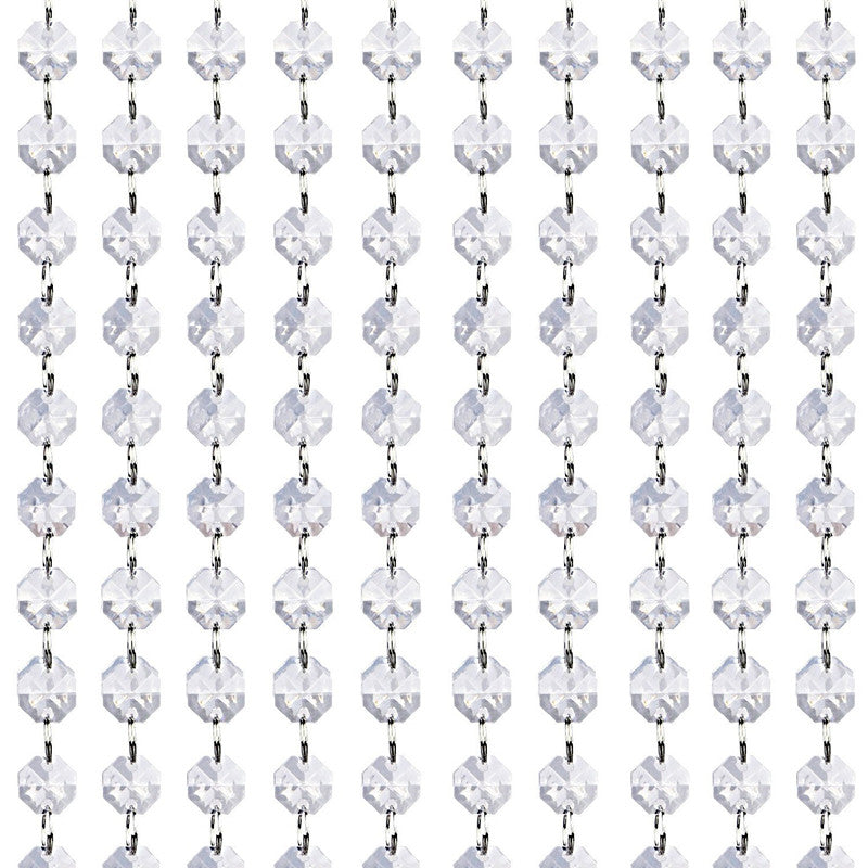 10Pcs/set Acrylic Clear Crystal Beads String DIY Jewelry Making Decorations