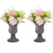 2Pcs Flowered Metal Urn Planter Elegant Wedding Centerpieces Vase