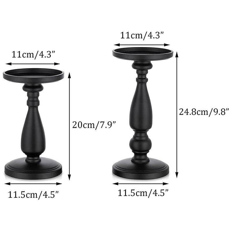 matte candle holders set of 2