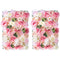 Set of 2 Artificial Rose Flower Wall Decoration Pink&White Shower Wedding Background