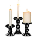 black glass candle holders for tables