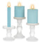 glass candle holders set of 3