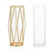 Gold Glass Geometric Vases