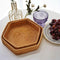 Serving Tray Set of 2 Hand-Woven Rattan Tray Hexagon for Coffee Fruit Drinks