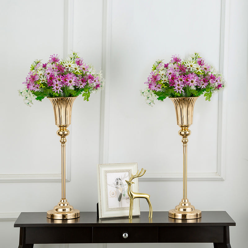 gold vases for centerpieces