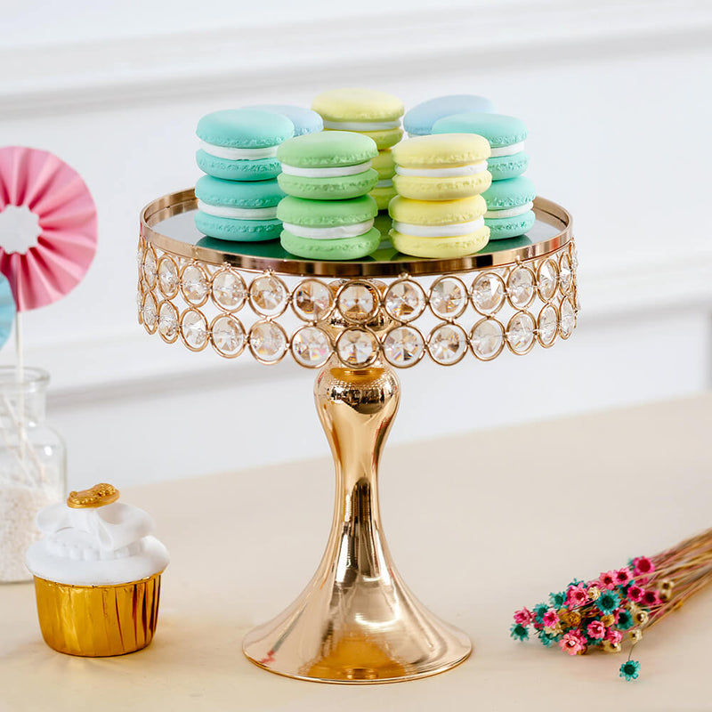 Metal Cake Display Stand with Mirror Top Plate
