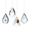 10Pcs/set Clear Crystal Pendants Chandelier Prisms Parts Home Wedding Decor