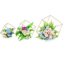 3Pcs/set Metal Hexagon Shaped Geometric Design Flower Stand
