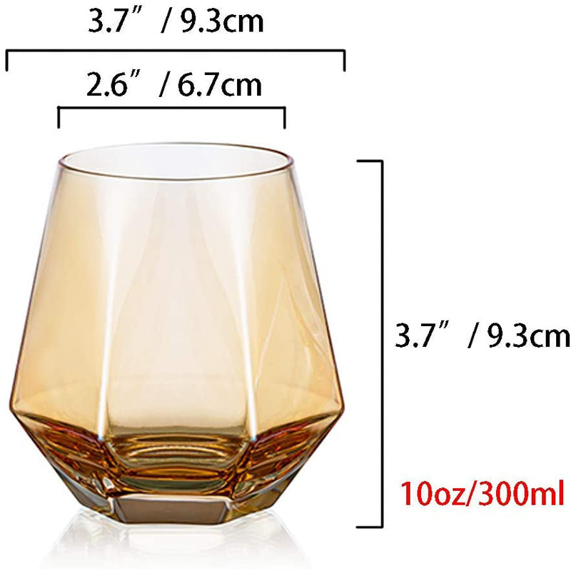 2Pcs/6Pcs Whiskey Glasses Tilted Old Fashioned Glasses Modern Simplicity Style for Home Bar