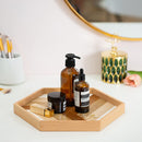 Wooden Hexagon Serving Decorative Tray Splicing Ottoman Tray for Home Coffee Table