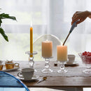 clear pillar candle holders table centerpieces