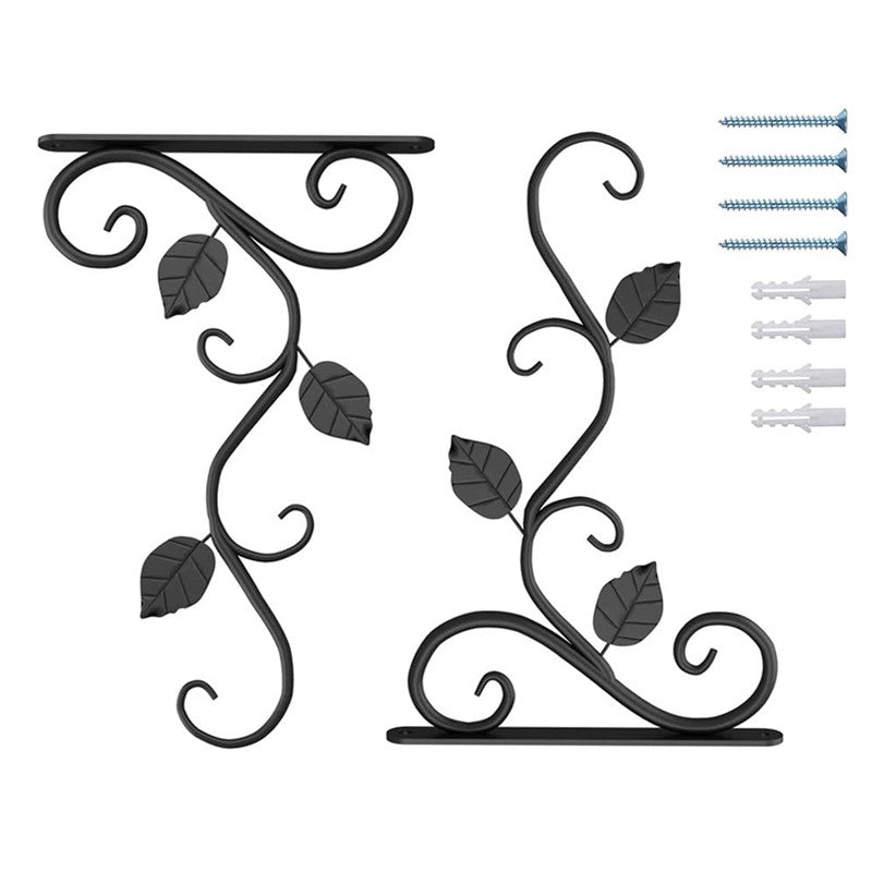 corner bracket for hanging plants 2Pcs/set Wall Hanging Plant Bracket, Hanging Hooks Wall Brackets for Balcony Wind Chime Lantern