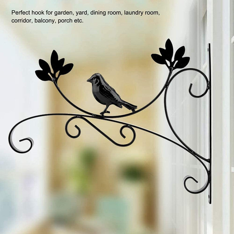 hanging plant hooks for porch 2Pcs/set Hanging Basket Brackets, Wall Planter Hooks for Flower Pot Bird Feeder Wind Lanterns