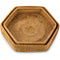 Serving Tray Set of 2 Hand-Woven Rattan Tray Hexagon for Coffee Fruit Drinks
