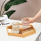 Wooden Hexagon Serving Decorative Tray Splicing Ottoman Tray for Home Coffee Table