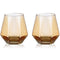 2Pcs/6Pcs Whiskey Glasses Tilted Old Fashioned Glasses Modern Simplicity Style for Home Bar