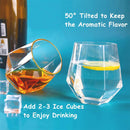 2Pcs/6Pcs Whiskey Glasses Tilted Old Fashioned Glasses Modern Simplicity Style for Home Bar