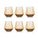 2Pcs/6Pcs Whiskey Glasses Tilted Old Fashioned Glasses Modern Simplicity Style for Home Bar