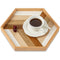 Wooden Hexagon Serving Decorative Tray Splicing Ottoman Tray for Home Coffee Table