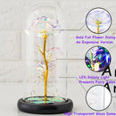 Galaxy Rose, Rose in Glass Dome Galaxy Rose Flower Gift for Anniversary Valentines Girlfriend Wife