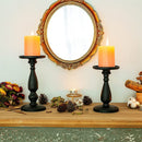 black metal pillar candle holder