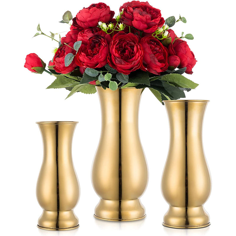 centerpiece metal vase