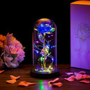 Galaxy Rose, Rose in Glass Dome Galaxy Rose Flower Gift for Anniversary Valentines Girlfriend Wife