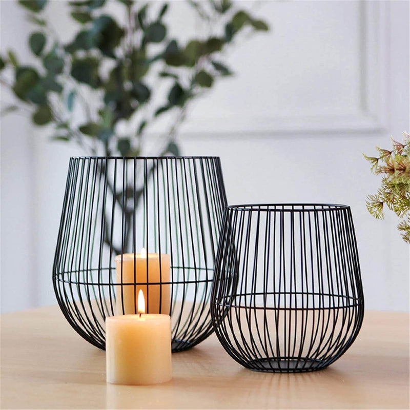wire pillar candle holder centerpieces