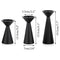 black metal candle holders