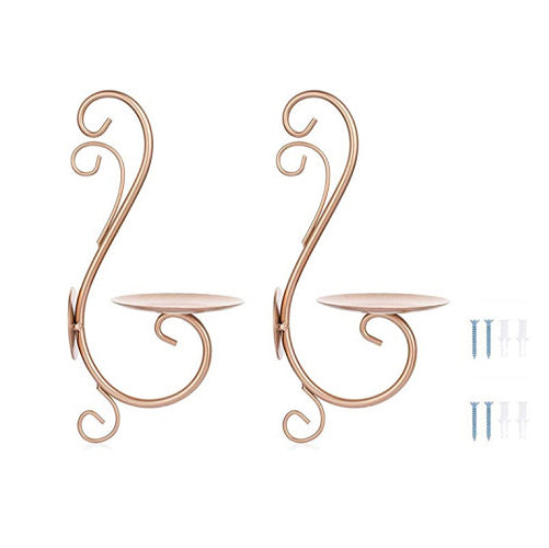 candle wall sconces rose gold